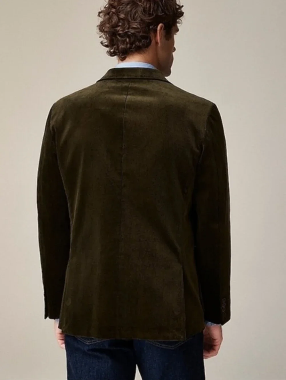 J Crew Crosby Classic-fit suit jacket in Italian corduroy CL269 44R Green
